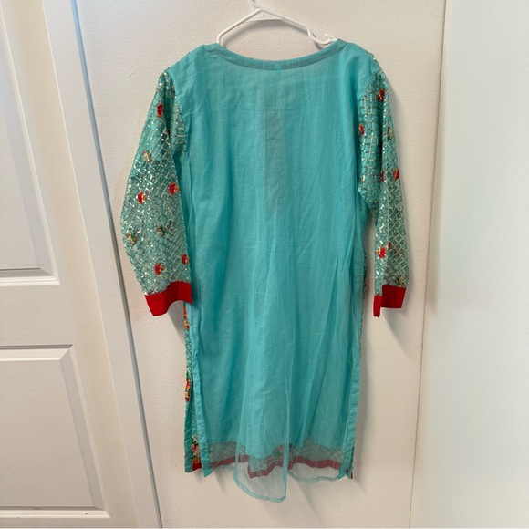 Blue Fancy Kurta - Youth - Picture 7 of 7